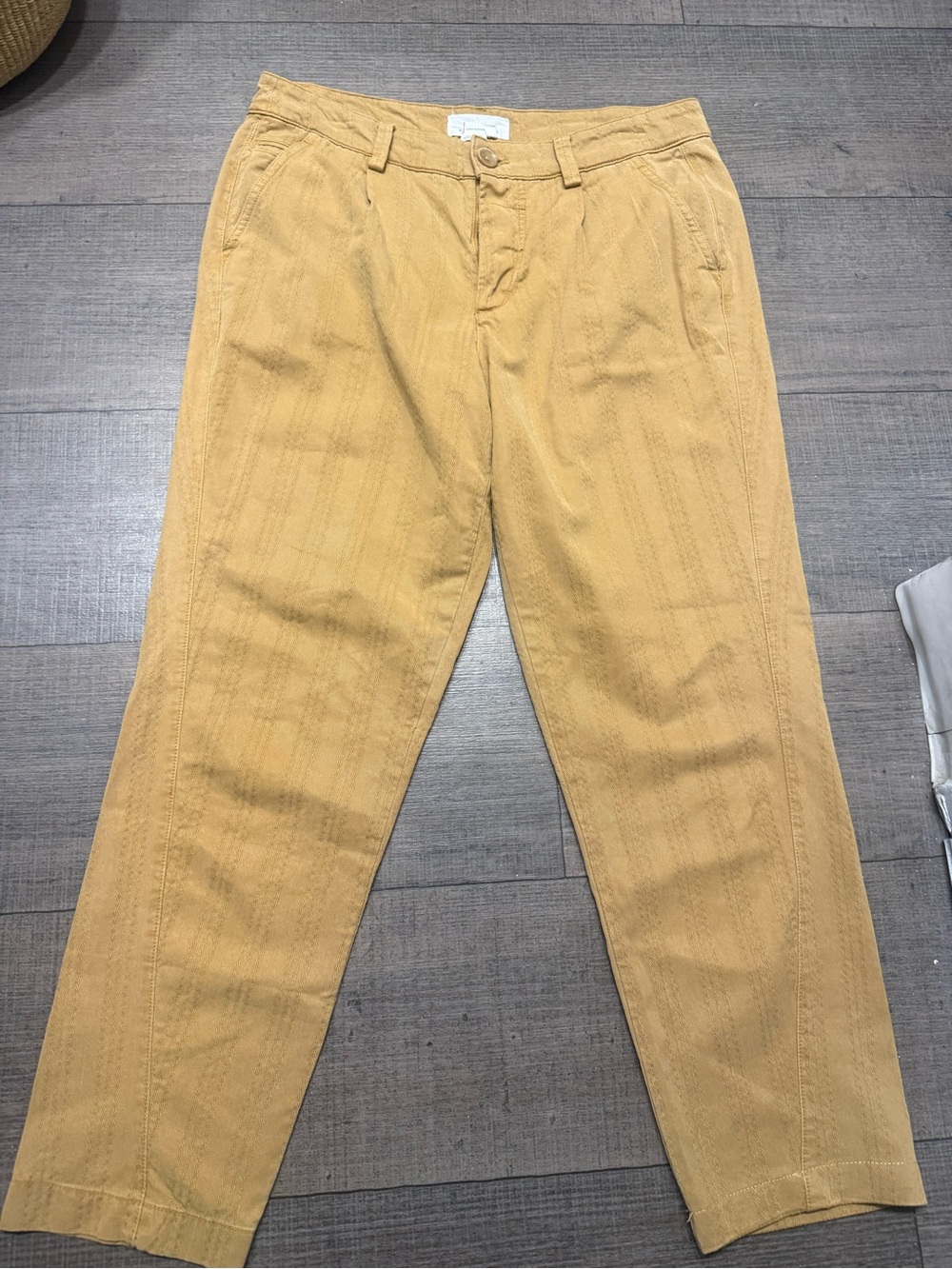 Anthropologie Men's Mustard Straight-Leg Chinos